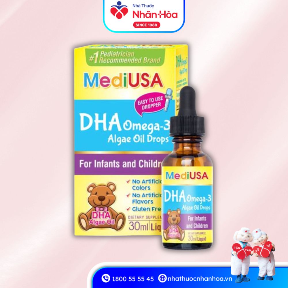 Siro DHA Omega-3 Algae Oil Drops MediUSA chính hãng