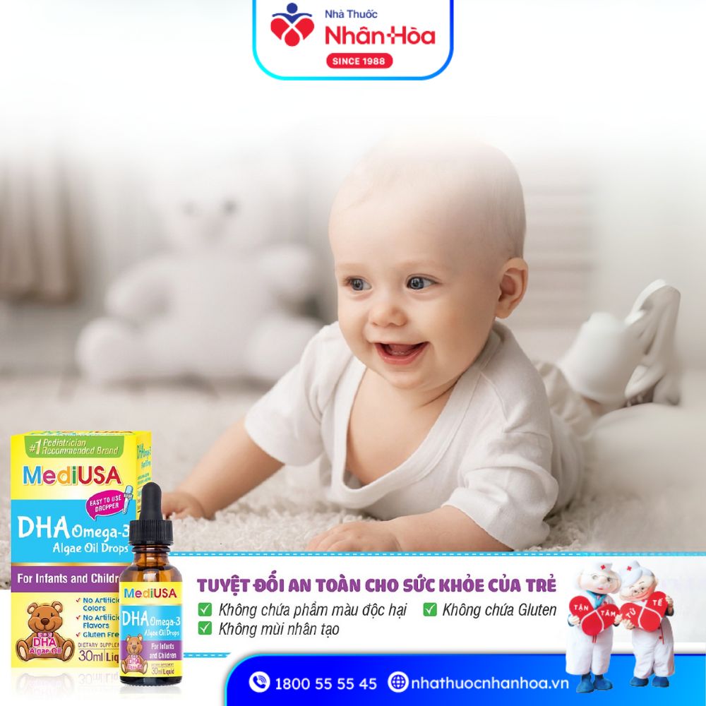 Siro DHA Omega-3 Algae Oil Drops MediUSA có tốt không?