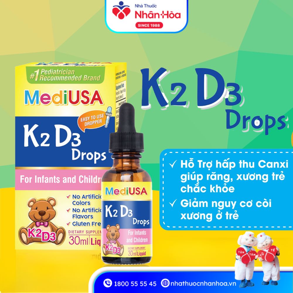 Siro K2 D3 Drops MediUSA có tốt không?