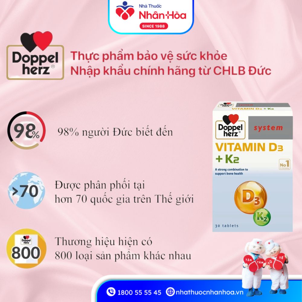 Vitamin D3 + K2 Doppelherz có tốt không?