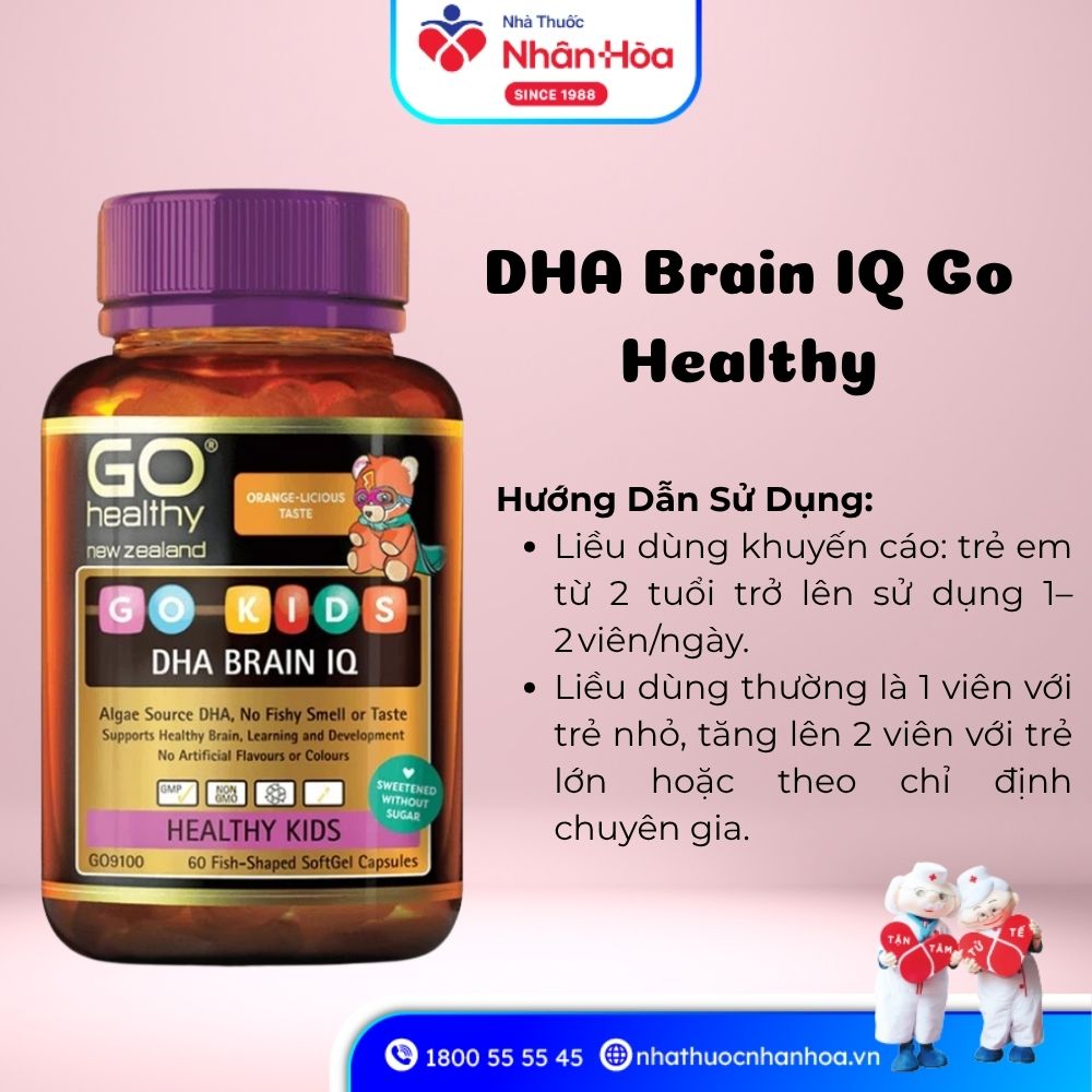 Cách dùng Viên Uống DHA Brain IQ Go Healthy