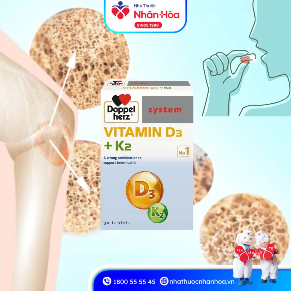 Cách dùng Vitamin D3 + K2 Doppelherz