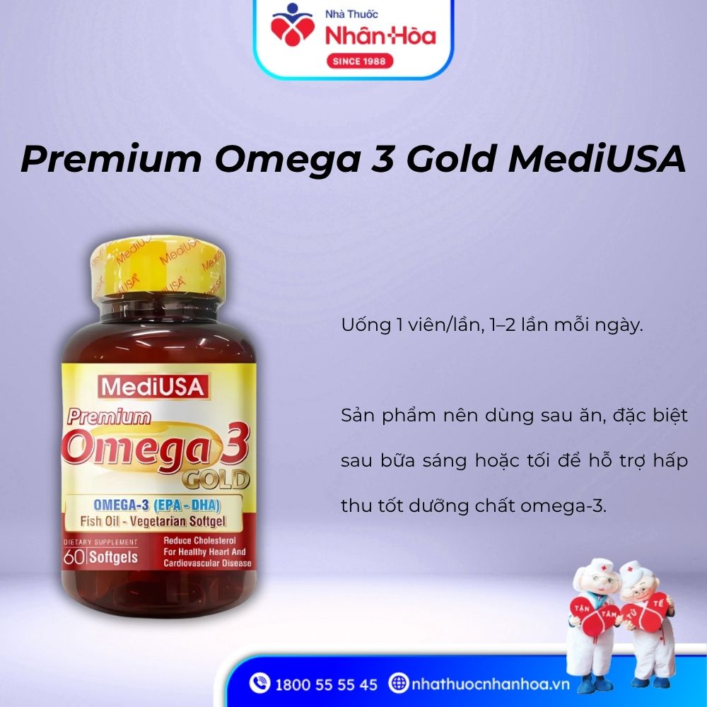 Cách dùng Premium Omega 3 Gold MediUSA