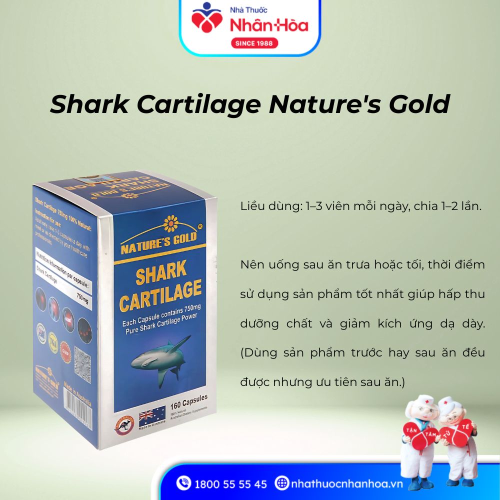 Cách dùng Shark Cartilage Nature's Gold