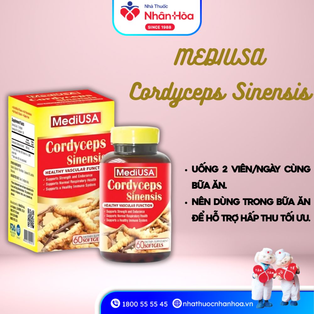 Cách dùng Viên uống Cordyceps Sinensis MediUSA
