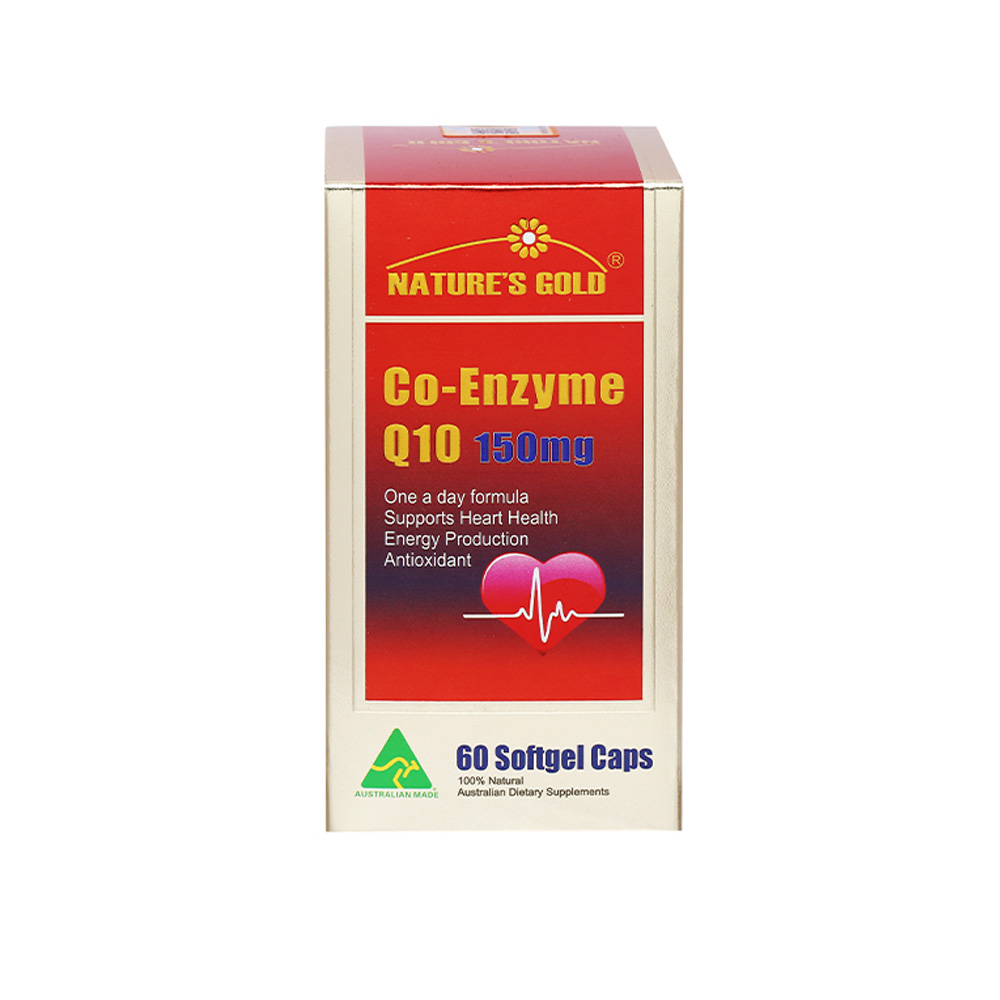 Viên uống Coenzyme Q10 150mg Nature’s Gold Hỗ trợ Tim mạch (Hộp 60 Viên)