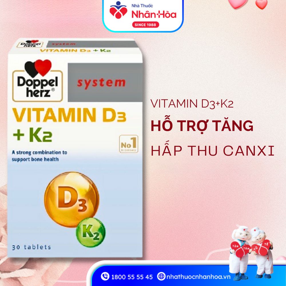 Công dụng Vitamin D3 + K2 Doppelherz