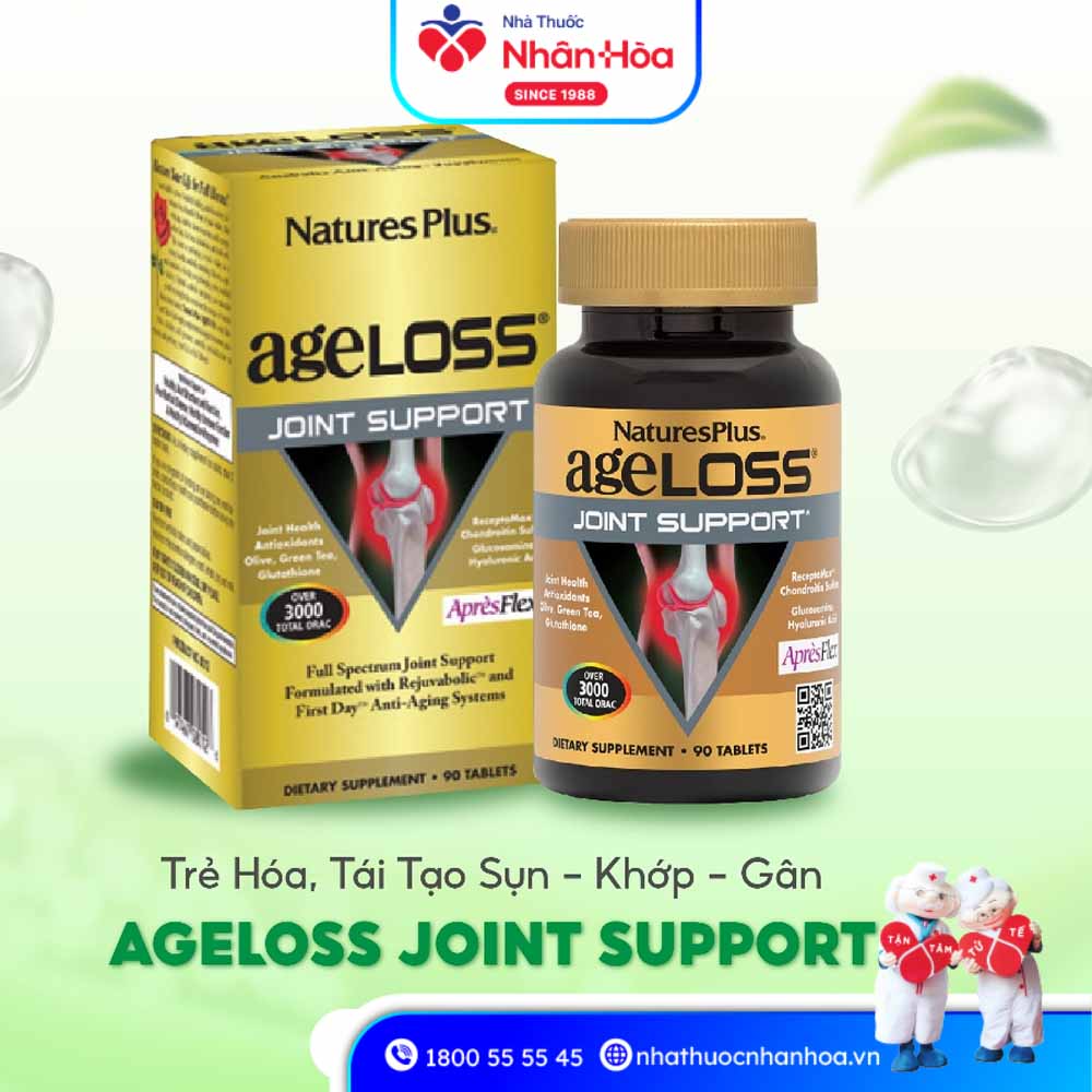 Công dụng Viên uống AgeLoss Joint Support Nature’s Plus (Lọ x 90 viên)