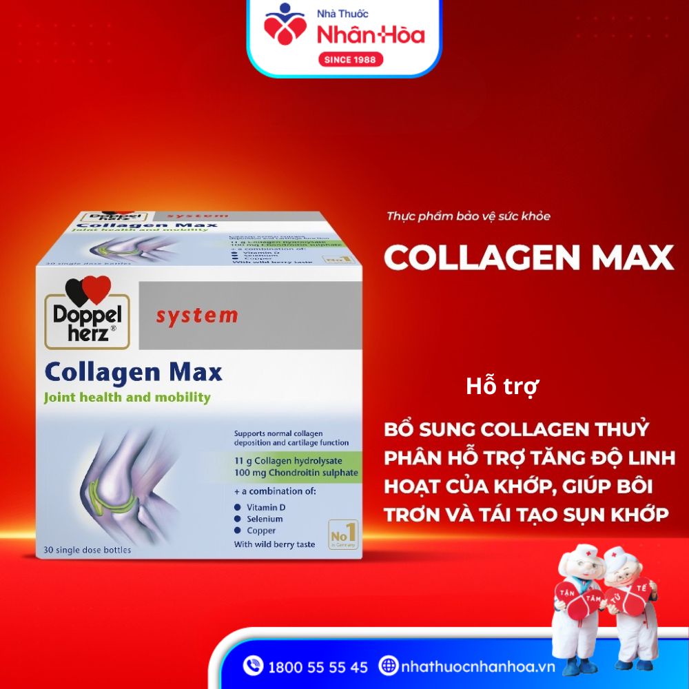 Công dụng của Dung Dịch Uống Collagen Max Doppelherz bổ khớp