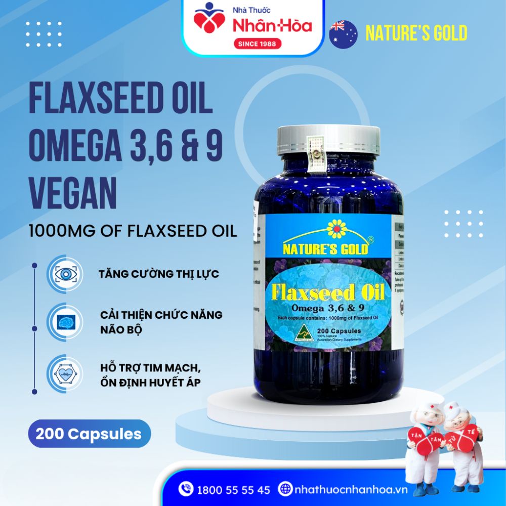 Công Dụng Của Viên Uống Flaxseed Oil Omega 369 Nature's Gold