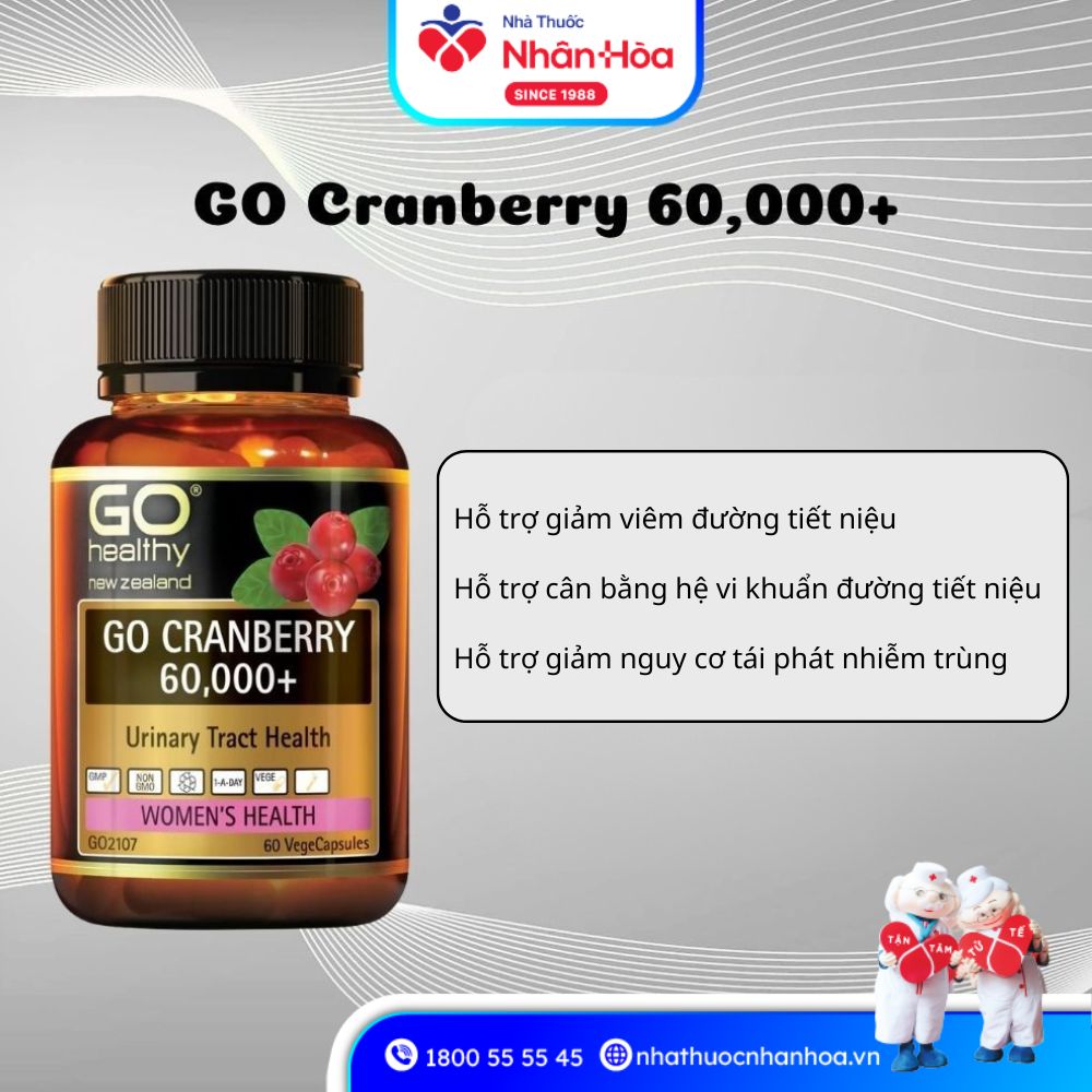 Công dụng GO  Cranberry  60,000+