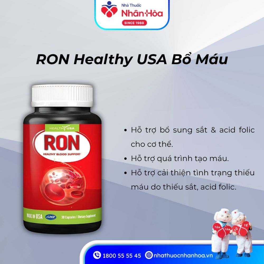 Công dụng RON Healthy USA Bổ Máu