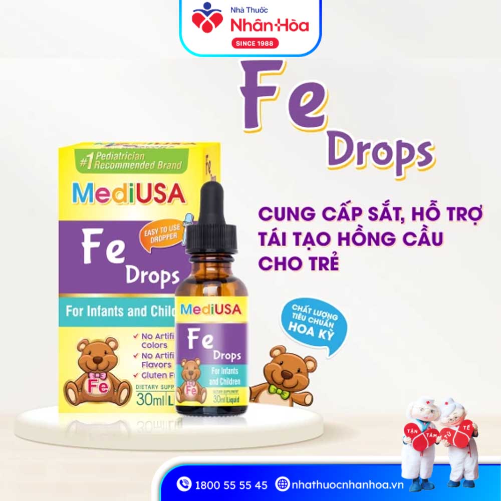 Công Dụng của Siro Fe Drops MediUSA 