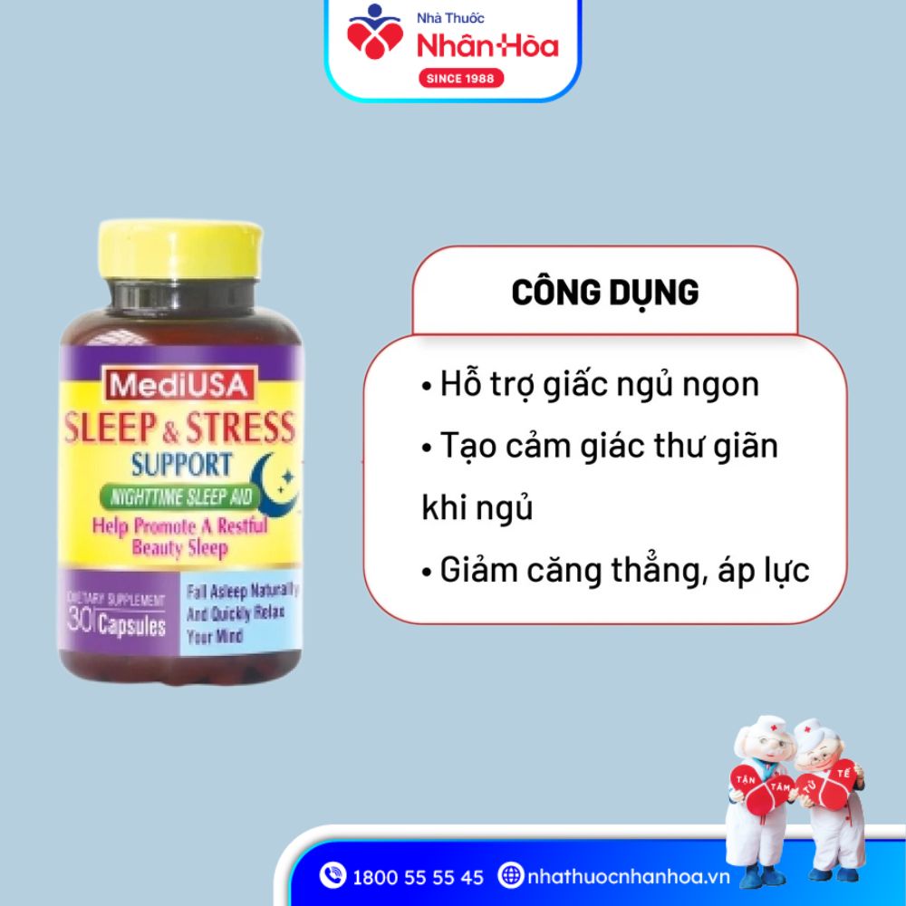 Công Dụng Của Viên Uống Sleep & Stress MediUSA