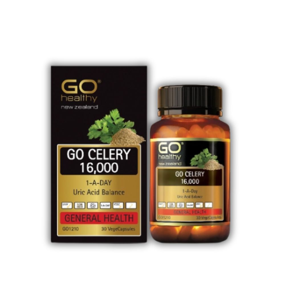 Viên Uống GO Celery 16,000 Go Healthy Hỗ Trợ Giảm Uric Acid (Hộp 30 Viên)