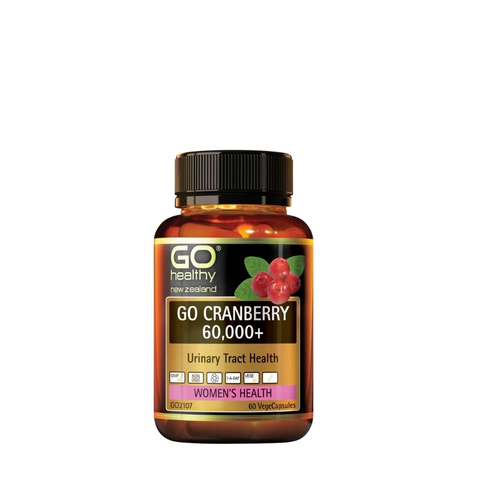 Viên Uống GO Cranberry 60,000+ Go Healthy Hỗ Trợ Giảm Viêm Đường Tiết Niệu (Hộp 30 Viên)