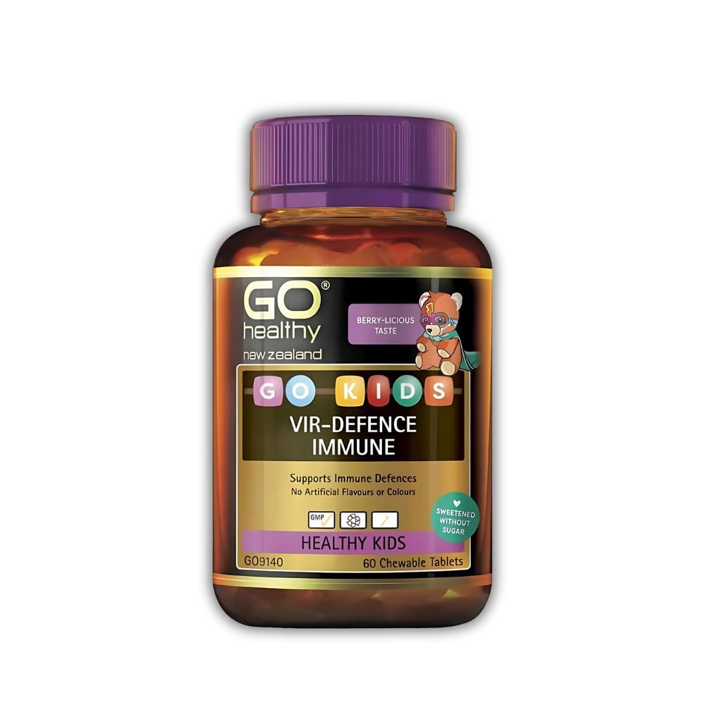Viên Uống GO Kid Defence Immune Go Healthy Hỗ Trợ Tăng Cường Sức Khỏe (Hộp 60 Viên)