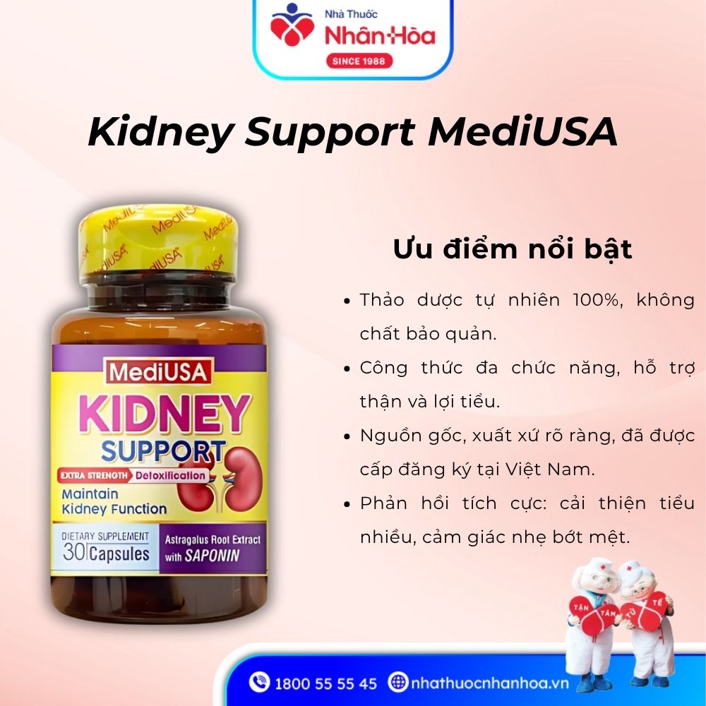 Viên uống Kidney Support MediUSA có tốt không?