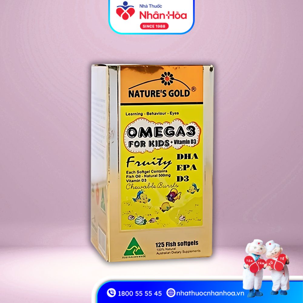 Omega 3 for Kids + Vitamin D3 Nature’s Gold chính hãng