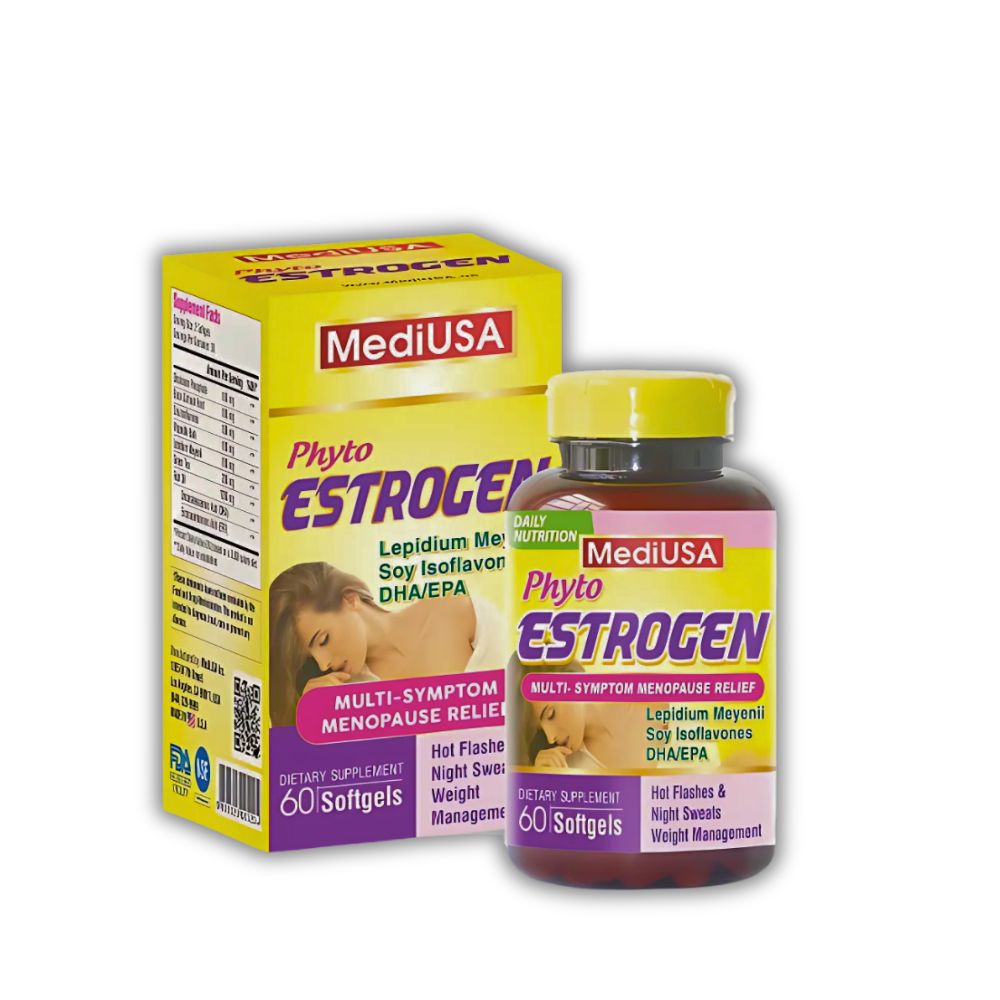 Viên Uống Phyto Estrogen MediUSA Hỗ Trợ Bổ Sung Thiếu Hụt Estrogen (Lọ 60 Viên)