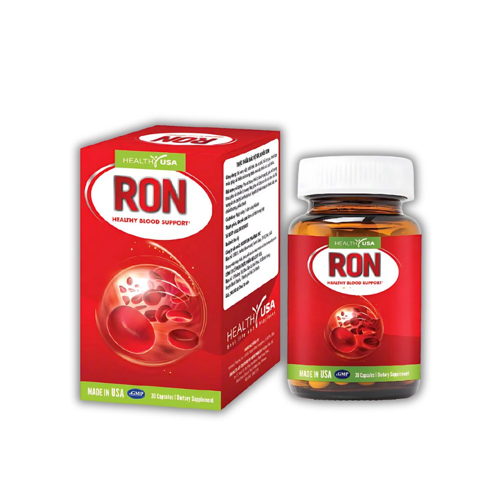 Viên Uống RON Healthy USA Bổ Máu (Chai 30 Viên, 60 Viên) Hỗ Trợ Tăng Cường Tạo Máu