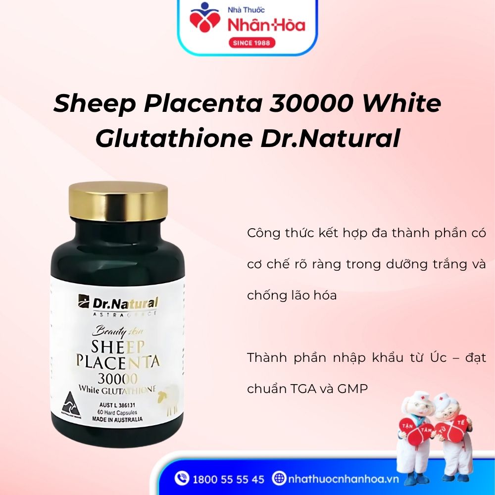Sheep Placenta 30000 White Glutathione Dr.Natural có tốt không?