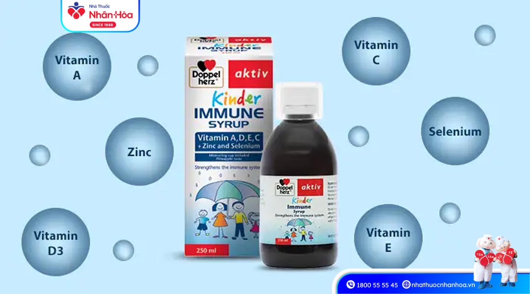 Siro Aktiv Kinder Immune Doppelherz Hỗ Trợ Tăng Sức Đề Kháng Cho Trẻ (Chai 150ml)