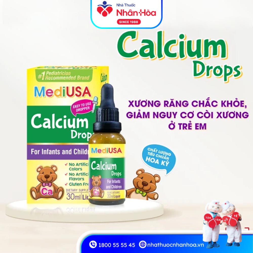 Siro Calcium Drops MediUSA (chai 30ml)