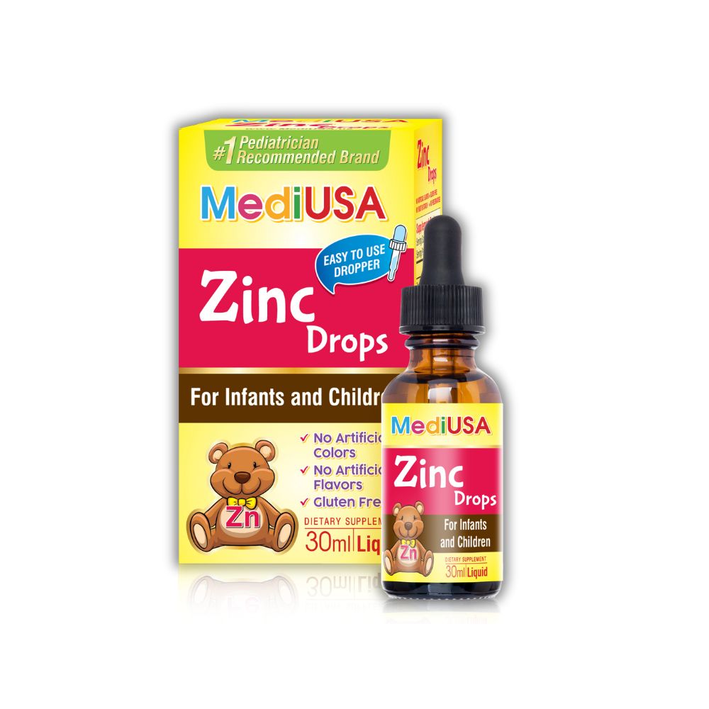 Siro Zinc Drops MediUSA Hỗ Trợ Tăng Cường Sức Đề Kháng (Chai 30 ml)