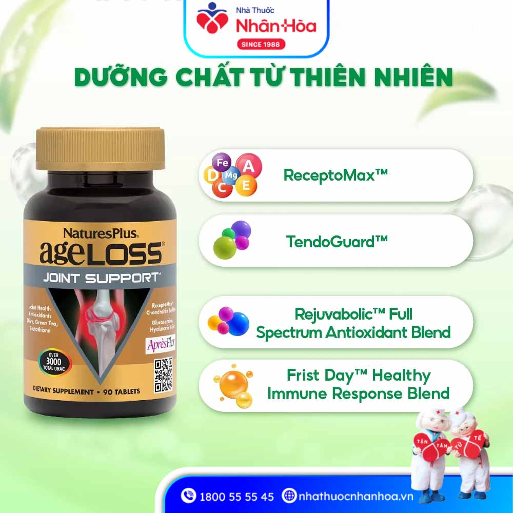 Viên uống AgeLoss Joint Support Nature’s Plus (Lọ x 90 viên)