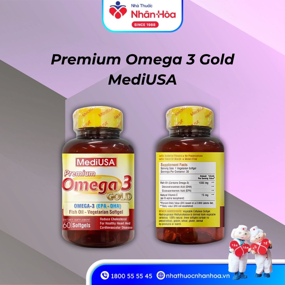 Thành phần Premium Omega 3 Gold MediUSA
