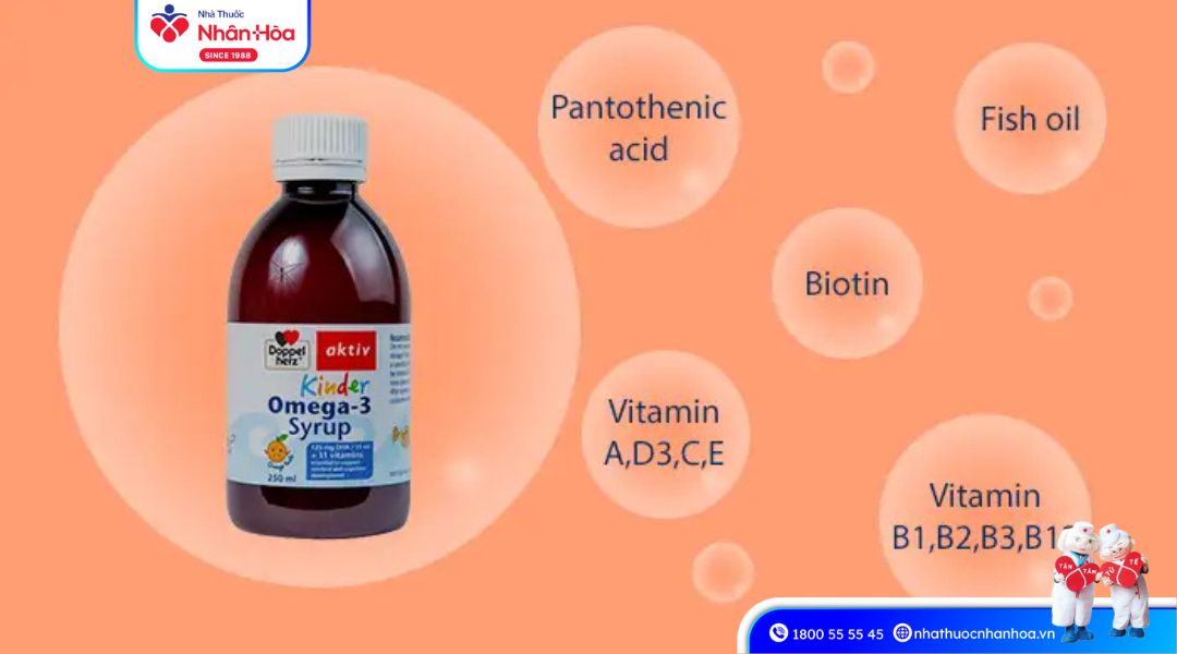Thành phần của Siro Kinder Omega-3 Syrup Doppelherz
