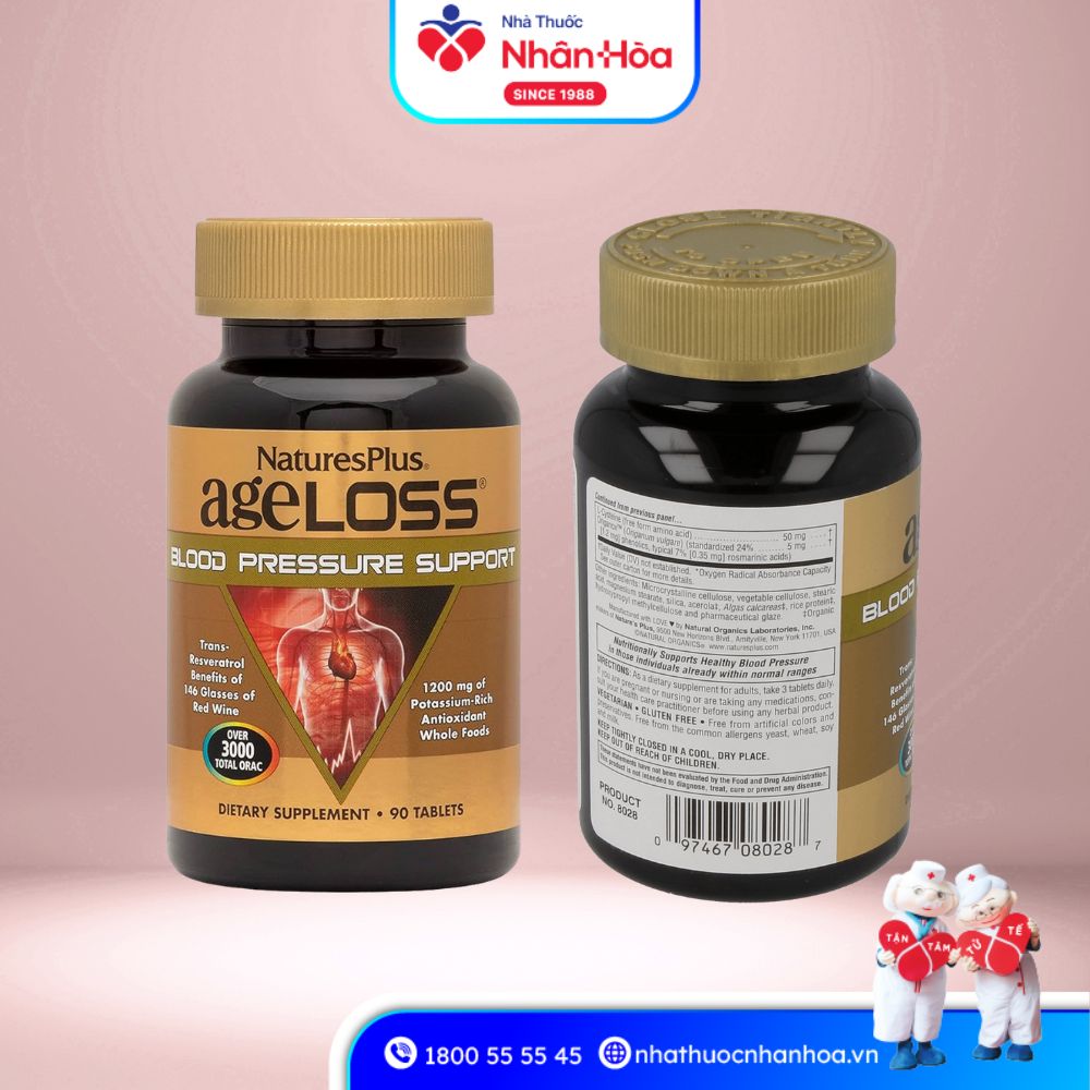 Thành phần Viên uống AgeLoss Blood Pressure Support Nature’s Plus