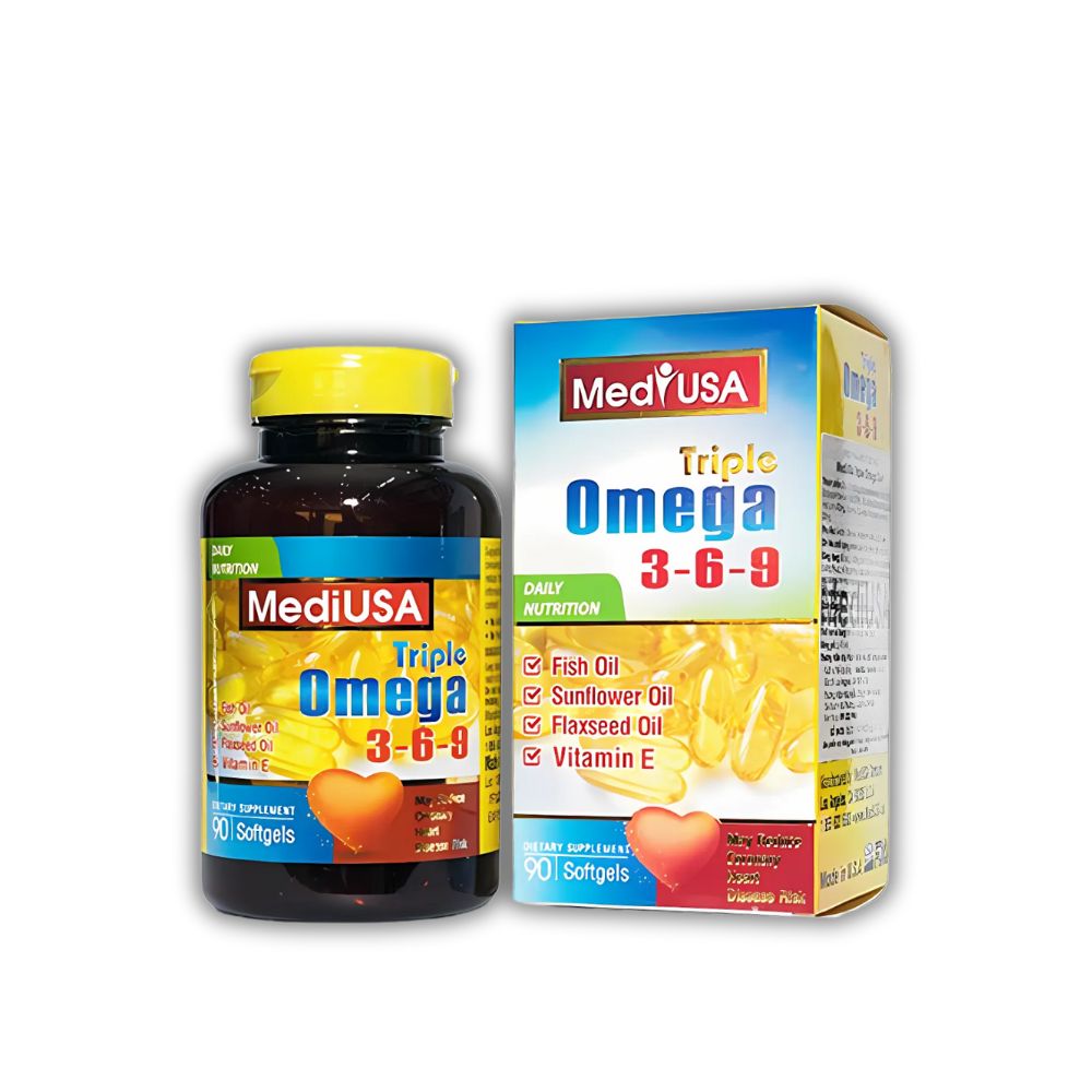 Viên Uống Triple Omega 369 MediUSA Bổ Não (Hộp/90 Viên)