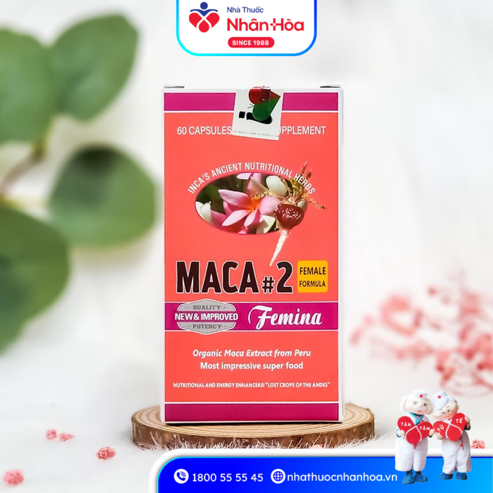 Viên Uống Maca #2 Femina Nature’s Supplements Hỗ Trợ Tăng Nội Tiết Tố Nữ (Hộp 60 Viên)
