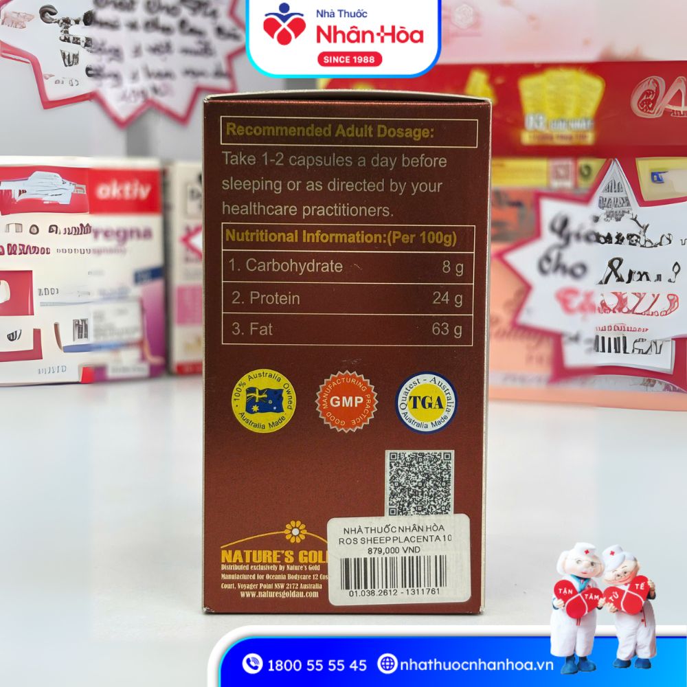 Thành Phần của Viên Uống Ros Sheep Placenta Nature’s Gold